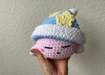 Sleeping round pink hero from the gaming world